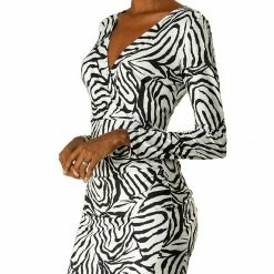 Allegra K Sexy Long Sleeve Stretchy Bodycon Dress