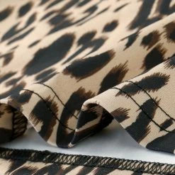 Women Allegra K Leopard Print Square Neck Long Sleeves Button Bodycon Dress 15 Women Allegra K Leopard Print Square Neck Long Sleeves Button Bodycon Dress