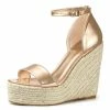 Allegra K Shoes Women's Open Toe Espadrille Wedges Platform Sandals