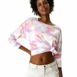 Allegra K Women's Spring Colorful Long Sleeve Colorblock Print Tops Tie-Dye T-Shirts 17 Allegra K Women's Spring Colorful Long Sleeve Colorblock Print Tops Tie-Dye T-Shirts