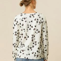 Allegra K Women Animal Leopard Print Long Sleeve Top 26 Allegra K Women Animal Leopard Print Long Sleeve Top
