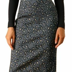 Allegra K Women's Knee Length Work High Waisted Leopard Pencil Skirt 22 Allegra K Women's Knee Length Work High Waisted Leopard Pencil Skirt