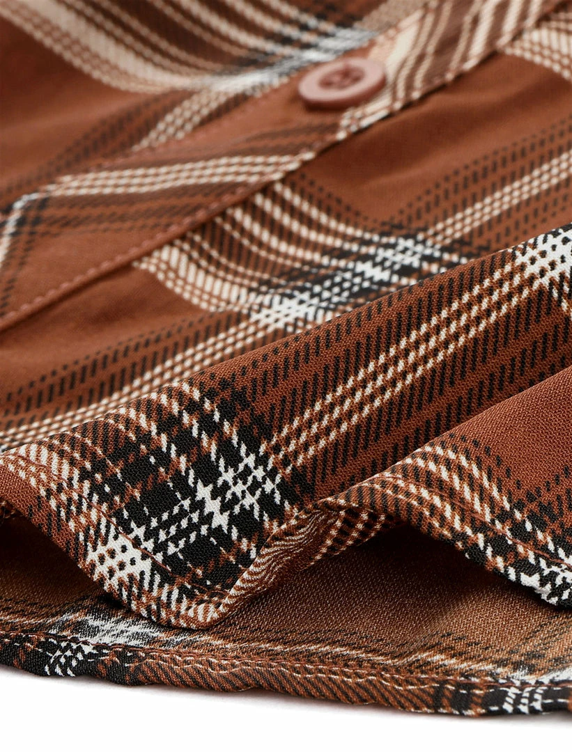 Allegra K Women's Button Up Long Sleeve Shirt Casual Split Neck Plaid Blouse Tops 21 Allegra K Women's Button Up Long Sleeve Shirt Casual Split Neck Plaid Blouse Tops