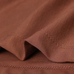 Allegra K Round Neck Front Twist Tops Long Sleeve Shirt