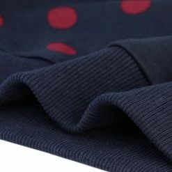 Allegra K Women Loose Knitted Top In Polka Dot Print