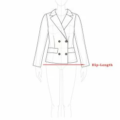 Allegra K Women's Notched Lapel Double Breasted Pea Coat