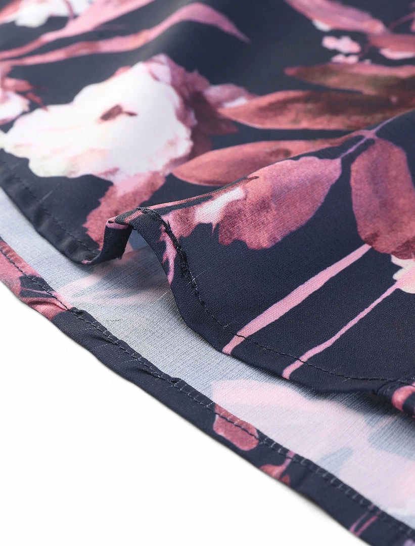 Allegra K Button Down Stand Collar V Neck Long Sleeve Floral Blouse Women 51 Allegra K Button Down Stand Collar V Neck Long Sleeve Floral Blouse Women