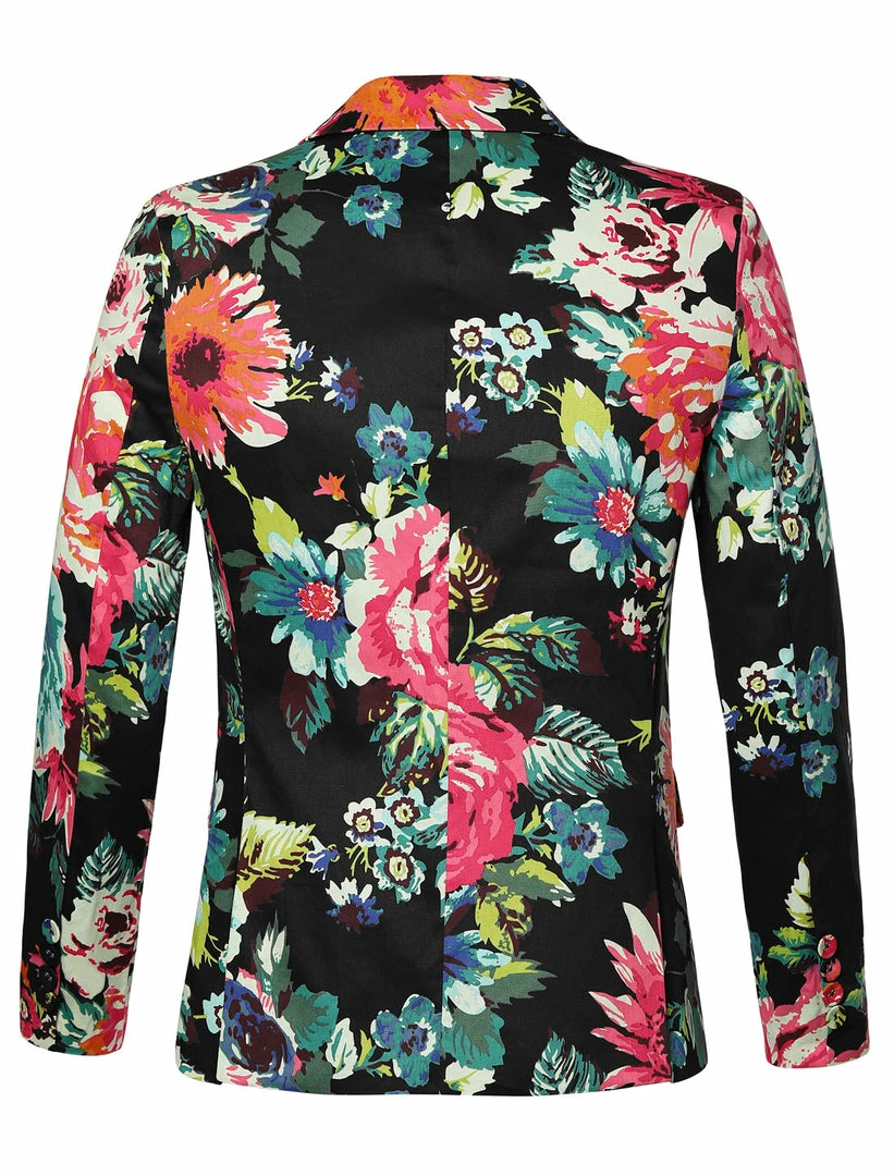 Allegra K Men's Prom Floral Slim Fit One Button Lightweight Prom Suit Blazer Jacket 25 Allegra K Men's Prom Floral Slim Fit One Button Lightweight Prom Suit Blazer Jacket