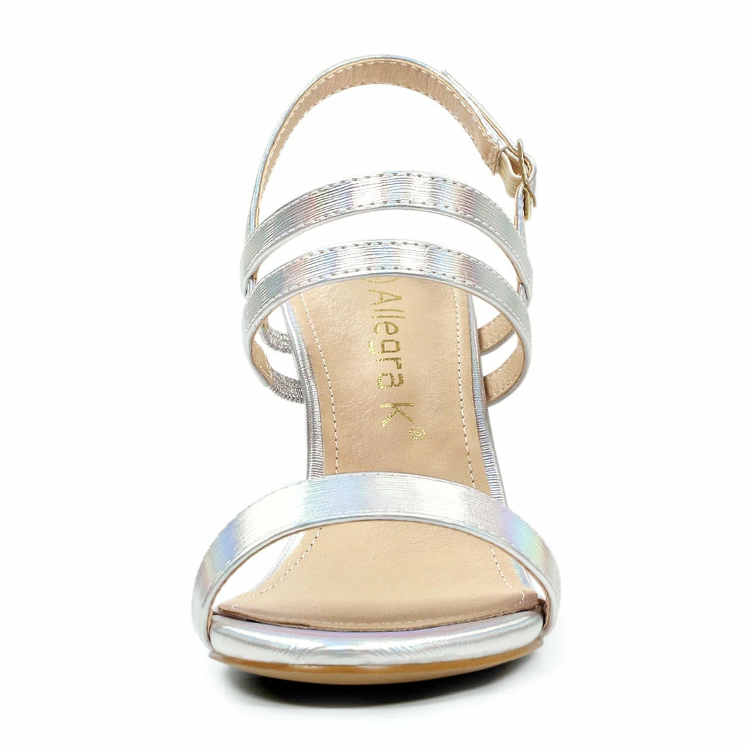 Allegra K Women‘s Slingback Block Heel Ankle Strap Sandals 5 Allegra K Women‘s Slingback Block Heel Ankle Strap Sandals