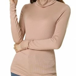 Allegra K Basic Turtleneck Knit Top Women