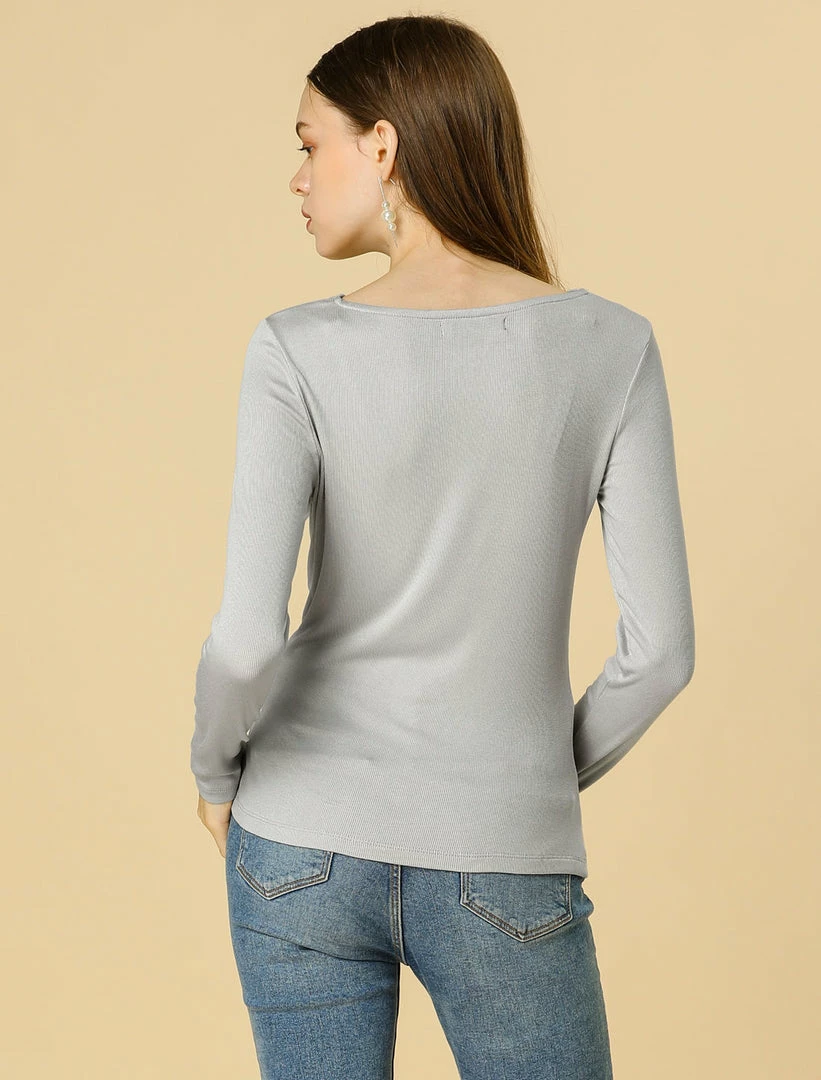 Allegra K Cowl Neck Long Sleeves Ribbed Ruched Knit Top Women 8 Allegra K Cowl Neck Long Sleeves Ribbed Ruched Knit Top Women