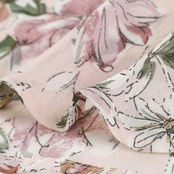 Allegra K Long Sleeve Ruffle Collar Button Down Floral Shirt