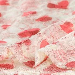 Allegra K 3/4 Sleeves Ruffle Mock Neck Sheer Lace Top