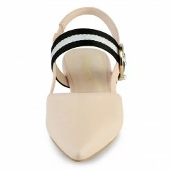 Allegra K Women's Pointed Toe Slingback Flat Pumps