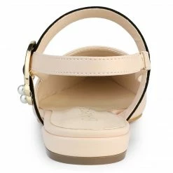 Allegra K Women's Pointed Toe Slingback Flat Pumps