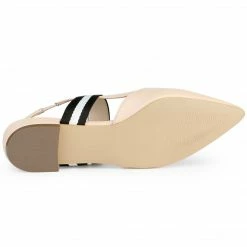 Allegra K Women's Pointed Toe Slingback Flat Pumps