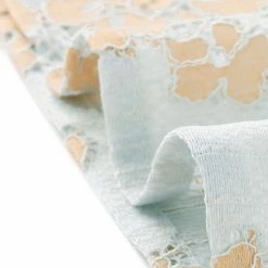 Allegra K Ruffle Crew Neck Crochet Floral Lace Dress