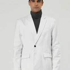 Allegra K Men's Notched Lapel Button Slim Fit Casual Lightweight Sport Coats Blazer