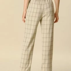 Allegra K Women's Plaid Trousers Pockets Straight Leg Pants 74 Allegra K Women's Plaid Trousers Pockets Straight Leg Pants