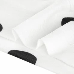 Allegra K Women's Loose Casual Polka Dot Long Sleeve Top