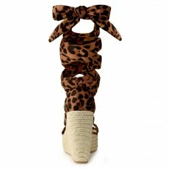 Allegra K Shoes Women's Espadrille Platform Wedges Heel Lace Up Sandals