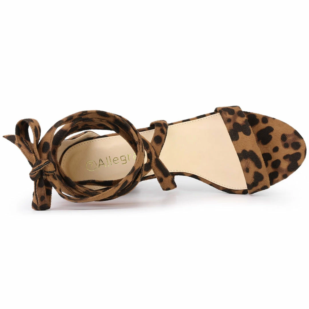 Allegra K Women's Crisscross Lace Up Mid Block Heels Sandals 7 Allegra K Women's Crisscross Lace Up Mid Block Heels Sandals