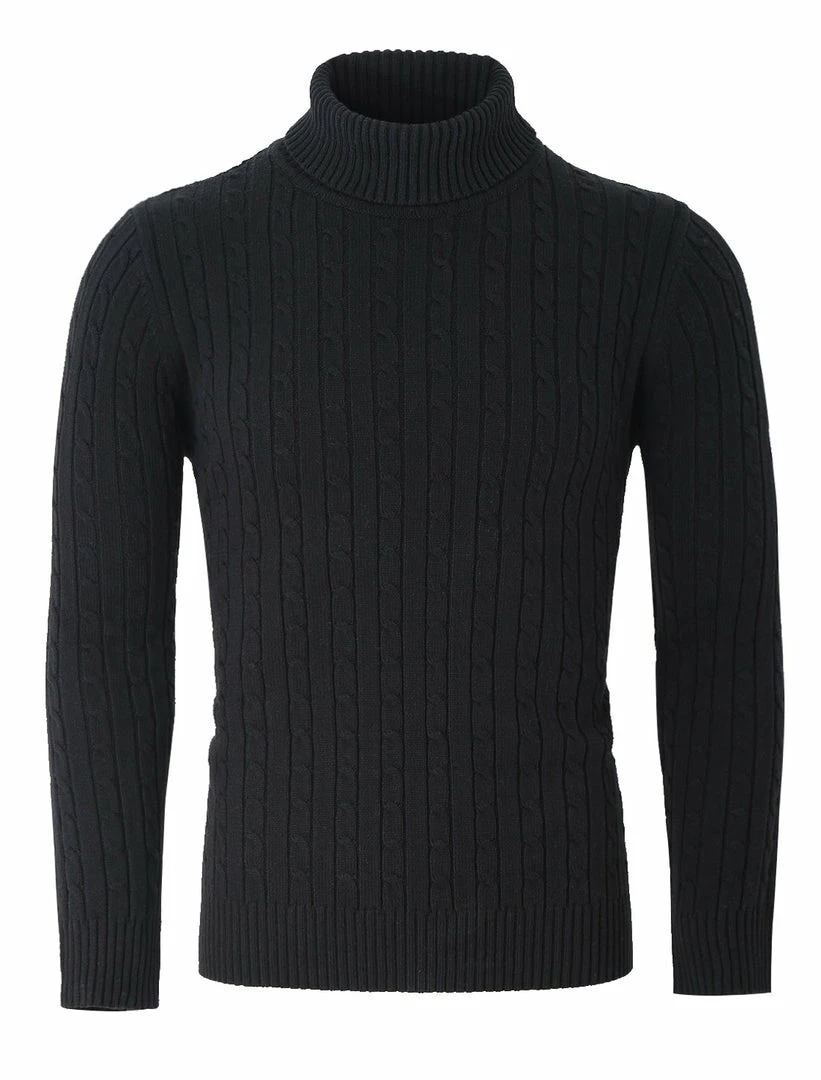 Allegra K HZ161106 R10 Men Turtleneck Long Sleeves Pullover Cable Knitted Sweater 19 Allegra K HZ161106 R10 Men Turtleneck Long Sleeves Pullover Cable Knitted Sweater