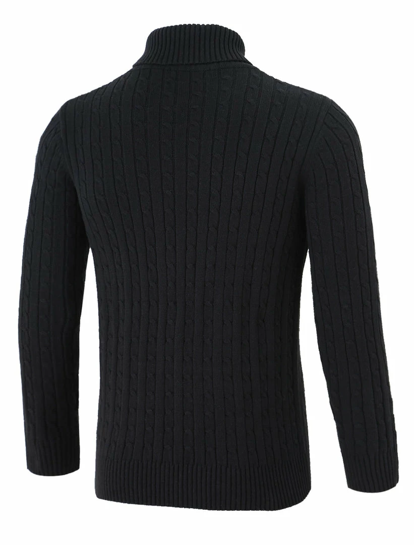 Allegra K HZ161106 R10 Men Turtleneck Long Sleeves Pullover Cable Knitted Sweater 20 Allegra K HZ161106 R10 Men Turtleneck Long Sleeves Pullover Cable Knitted Sweater