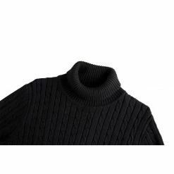 Allegra K HZ161106 R10 Men Turtleneck Long Sleeves Pullover Cable Knitted Sweater 42 Allegra K HZ161106 R10 Men Turtleneck Long Sleeves Pullover Cable Knitted Sweater