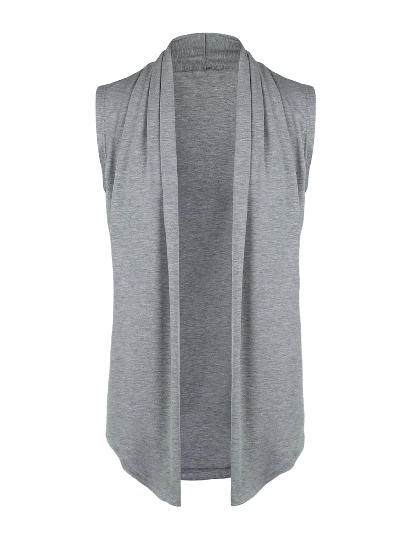 Allegra K Men Casual Open Front Sleeveless Irregular Hem Cardigan Vest With No Button 32 Allegra K Men Casual Open Front Sleeveless Irregular Hem Cardigan Vest With No Button