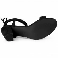 Allegra K Women's Lace Up Chunky Heels Sandals