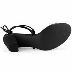 Allegra K Women's Clear Strap Block Heel Lace Up Heels Sandals Shoes 58 Allegra K Women's Clear Strap Block Heel Lace Up Heels Sandals Shoes