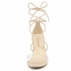 Allegra K Women's Clear Strap Block Heel Lace Up Heels Sandals Shoes 48 Allegra K Women's Clear Strap Block Heel Lace Up Heels Sandals Shoes