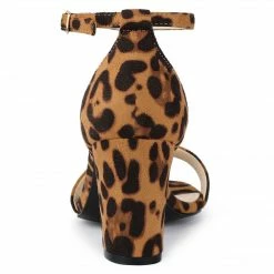 Allegra K Women's Open Toe Ankle Strap Chunky High Heel Sandals Shoes 34 Allegra K Women's Open Toe Ankle Strap Chunky High Heel Sandals Shoes