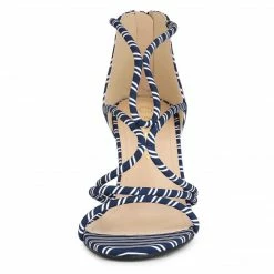 Allegra K Shoes Women's Open Toe Stripe Chunky Heel Sandals 20 Allegra K Shoes Women's Open Toe Stripe Chunky Heel Sandals