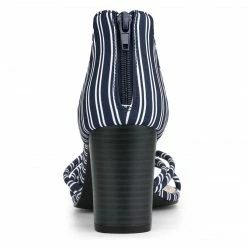 Allegra K Shoes Women's Open Toe Stripe Chunky Heel Sandals 21 Allegra K Shoes Women's Open Toe Stripe Chunky Heel Sandals