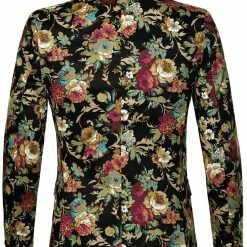 Allegra K Men's Prom Floral Slim Fit One Button Lightweight Prom Suit Blazer Jacket 46 Allegra K Men's Prom Floral Slim Fit One Button Lightweight Prom Suit Blazer Jacket