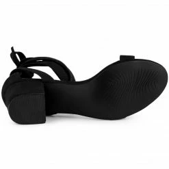 Allegra K Shoes Women's Open Toe Block Heel Lace Up Sandals 36 Allegra K Shoes Women's Open Toe Block Heel Lace Up Sandals