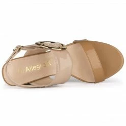 Allegra K Women's Slingback Block High Heel Sandals Shoes