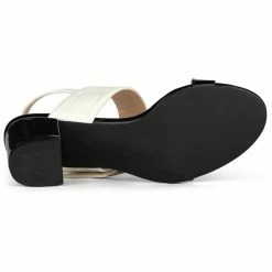 Allegra K Women's Slingback Block High Heel Sandals Shoes