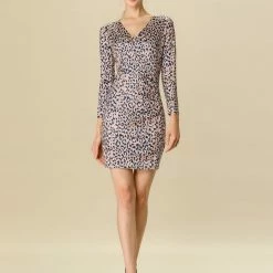 Allegra K Sexy Long Sleeve Stretchy Bodycon Dress