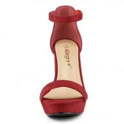 Allegra K Shoes Women's Platform Ankle Strap Chunky High Heel Sandals