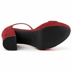 Allegra K Shoes Women's Platform Ankle Strap Chunky High Heel Sandals