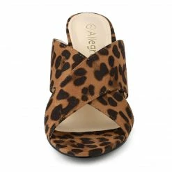 Allegra K Shoes Women's Crisscross Strap Block Heel Slide Sandals 34 Allegra K Shoes Women's Crisscross Strap Block Heel Slide Sandals