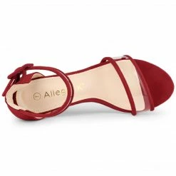 Allegra K Shoes Women's Clear Open Toe Ankle Strap Chunky Heel Sandals 22 Allegra K Shoes Women's Clear Open Toe Ankle Strap Chunky Heel Sandals