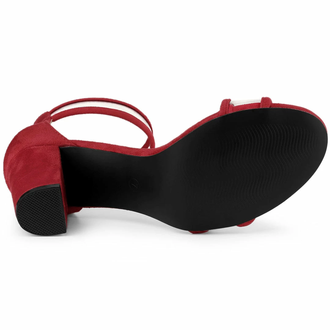 Allegra K Shoes Women's Clear Open Toe Ankle Strap Chunky Heel Sandals 9 Allegra K Shoes Women's Clear Open Toe Ankle Strap Chunky Heel Sandals