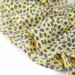 Allegra K Women Square Neck Elastic Ruffle Tops In Polka Dot