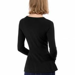 Allegra K Smocked Waist Peplum Pullover Jumper Women