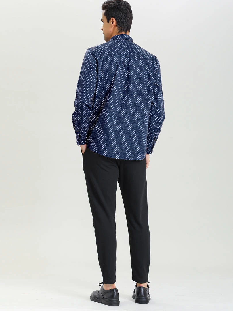 Allegra K Men's Shirts Long Sleeve Polka Dots Prints Slim Fit Button Up Casual Shirt 37 Allegra K Men's Shirts Long Sleeve Polka Dots Prints Slim Fit Button Up Casual Shirt