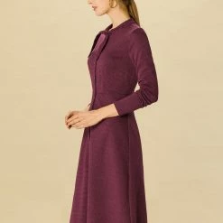 Allegra K Plaid Button Up Tie Neck Midi Dress 37 Allegra K Plaid Button Up Tie Neck Midi Dress